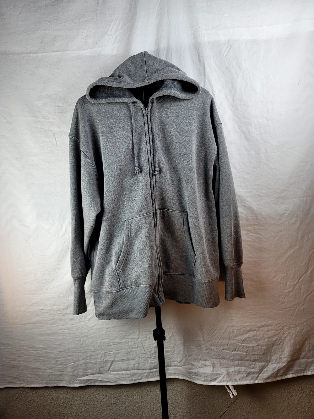 Wild Fable Heather Grey Oversized Zip Up Hoodie Fleece Size Medium